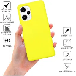 Sprig TPEE Back Cover for POCO F5 5G (Yellow) image 2