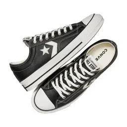 Converse Unisex Star Player 76 Fall Leather Low Top Black Sneakers image 4