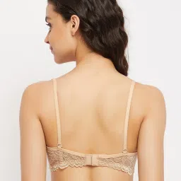 Clovia Beige Printed T-Shirt Bra image 2