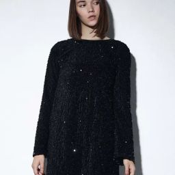 Only Black Sequined Bow Detail Dress-picture-23