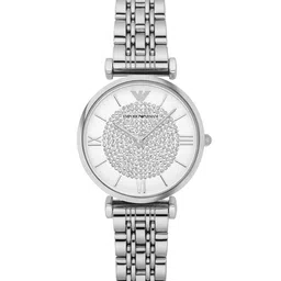 Emporio Armani Women White & Silver-Toned Analogue Watch AR1925-picture-24