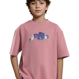 RARE ONES Boys Graphic Printed Round Neck Cotton Oversized T-shirt-picture-14