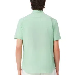 Lacoste Green Gingham Checks Regular Fit Shirt image 2
