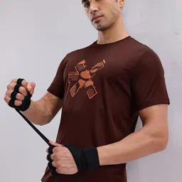 HRX by Hrithik Roshan Brand Logo Printed Rapid-Dry Training T-shirt-picture-32