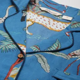 Divena Blue Cotton Printed Shirt & Shorts Set image 5