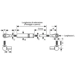 Camloc Gas Springs Camloc Nylon M6x1 Ball and Socket Joint 18 mm x24.5 mm, 084255R image 3