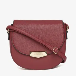 DressBerry Burgundy Solid Sling Bag-picture-34