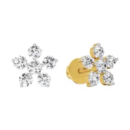 Sparkles 14k (585) Yellow Gold Lab Grown Diamond Earrings image 3
