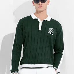 The Indian Garage Co Polo Collar Oversized Pure Cotton T-shirt image 3