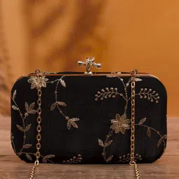 ARTKLIM Embellished Thread Work Box Clutch-picture-28