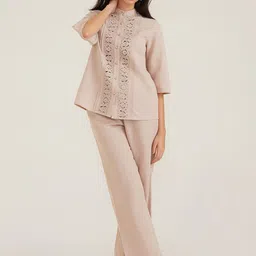 B77 Women Smart Organic Cotton Linen Easy Wash Trousers-image-24