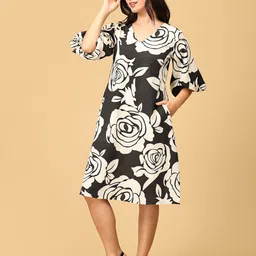 The Woman Store Floral Printed A-Line Dress image 4