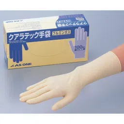 AS ONE Quaratech Gloves Fully Embossed L Size Latex Powder Free (Pack of 100 Piece)-image-80