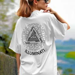 AUSK Women Graphic Printed Round Neck Cotton Oversized T-shirt-picture-14