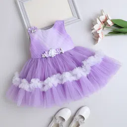The Magic Wand Woven Sleeveless Floral Applique Detailed Layered Dress- Lavender-picture-17