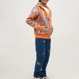 Jack & Jones Junior Boys Typography Printed Hooded Sweatshirt-picture-33