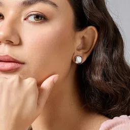 Kushal's Fashion Jewellery Rhodium-Plated Zircon Studded Classic Studs-picture-40