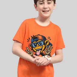 Kiddy Viddy Boys Graphic Printed Round Neck T-shirt-picture-10