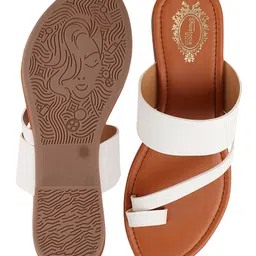 Shoetopia Colour Blocked Sandals - White image 5
