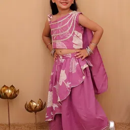 Aj DEZInES Girls Printed Ready to Wear Lehenga & Choli image 2