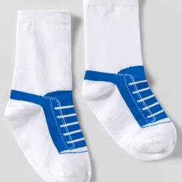 Cute Walk by Babyhug Knit Ankle Length Anti Bacterial Socks With Shoe Design Pack of 3 - Multicolor image 5