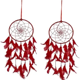 winberg Red Dream catcher Combo Pack of 2 Cotton, Feather Dream Catcher-picture-36