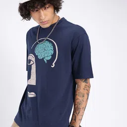 glitchez Modern Classic Graphic Printed Relaxed Fit T-shirt-picture-35