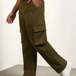 NOBERO Men Straight Fit Cargo Trouser image 4