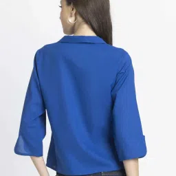 SHAYE Blue Casual Shirt image 2