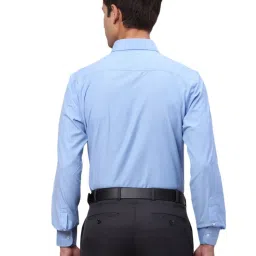 Park Avenue Blue Slim Fit Texture Shirt image 2