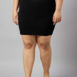 Secrets By ZeroKaata Maroon & Black Plain Skirt Shapewear - Pack Of 2 image 2
