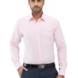 Raymond Pink Slim Fit Self Pattern Shirt-picture-19