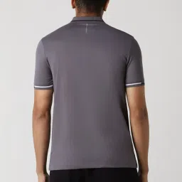 Van Heusen Black Regular Fit Colour Block Polo T-Shirt image 2