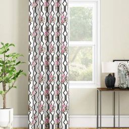 SEJ by Nisha Gupta Off-White Polyester 9 Ft. Long Door Curtain-picture-38