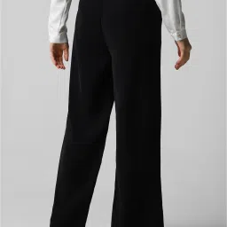 Van Heusen Black Regular Fit Mid Rise Trousers image 2