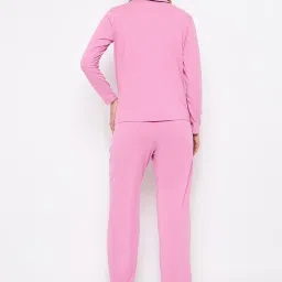 Madame M Secret Pink Polyester Solid Night Suit image 2