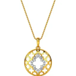 Kisna Diamond & Gold Jewellery 18k Safa Pendant-image-45