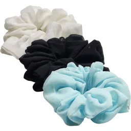 OOMPH Black Georgette Scrunchie image 2