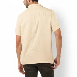 celio Celio* Beige Regular Fit Texture Shirt image 2