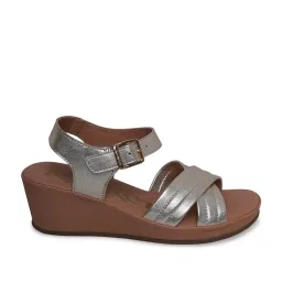 Kickers Women's KICK BIGEYE-IN Silver Ankle Strap Sandals image 2