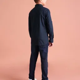 U.S. Polo Assn. Kids Navy Solid Full Sleeves Shirt image 2