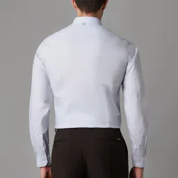 Louis Philippe Blue Cotton Slim Fit Printed Shirt image 2