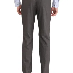 Park Avenue Brown Regular Fit Trousers image 2
