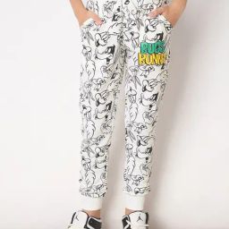 Jack & Jones Junior White & Black Printed Joggers-image-20