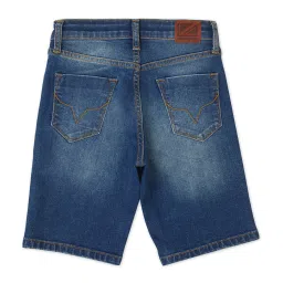 Pepe Jeans Kids Blue Solid Denim Shorts image 2