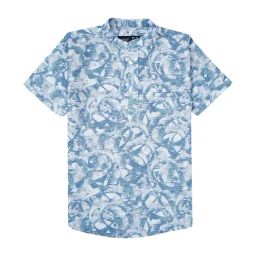 Cavio Boys Blue & White Printed Half Sleeves Shirt-picture-3