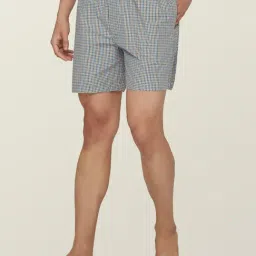 XYXX Blue & Brown Check Boxers image 3