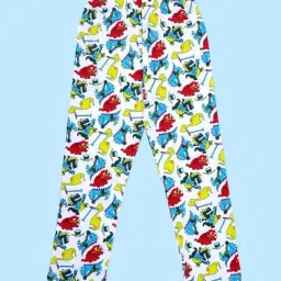 Kiddopanti Boys Dark Blue & White Cotton Printed Regular Fit Bottoms - Pack of 2 image 4