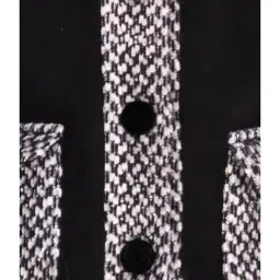 Cutecumber Kids Black Self Pattern Coat image 4