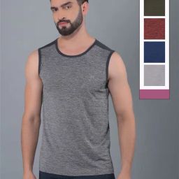 Force NXT Multicolored Regular Fit Gym Vest - Pack Of 5-picture-3